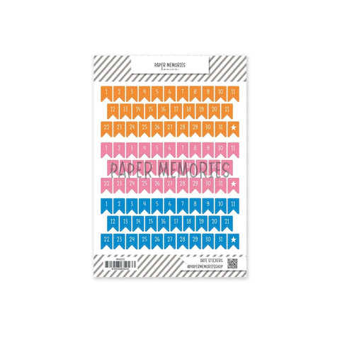 Date Stickers Summer Memories Banners