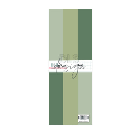 Paper Set 3x8" Cardstock Sage