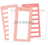 Journaling Cards 4x8" Coral