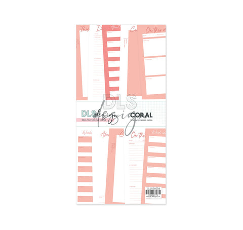 Journaling Cards 4x8" Coral