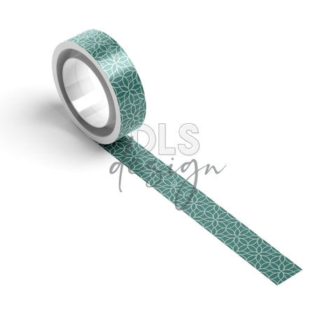 Washi Tape Leaves Distressed Seagreen