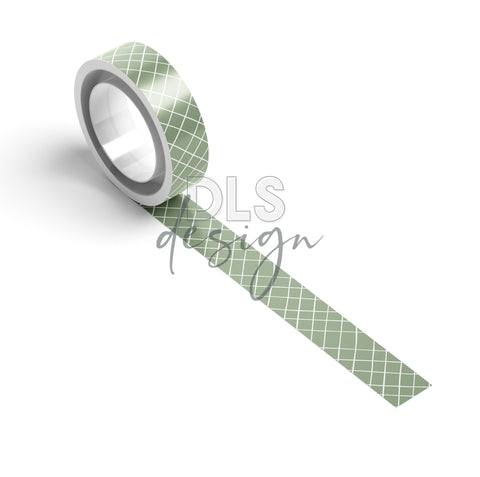 Washi Tape Sage Grid