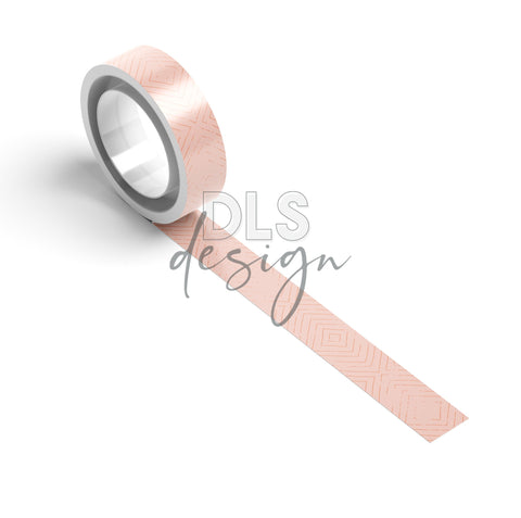 Washi Tape Soft Peach Geopattern
