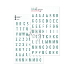 Puffy Stickers Alphabet Gilmo Seagreen