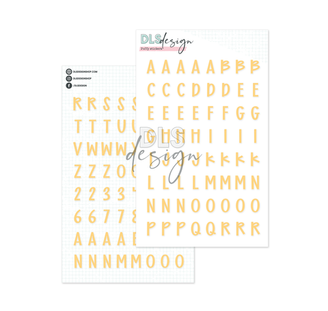 Puffy Stickers Alphabet Sage Light Sunshine