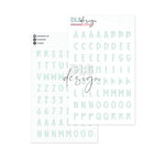 Puffy Stickers Alphabet Sage Seafoam