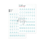 Puffy Stickers Alphabet Candy Sky Blue