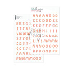 Puffy Stickers Alphabet Candy Peach