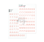 Puffy Stickers Alphabet Candy Coral Sands - Main Kit