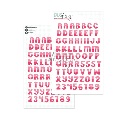 Puffy Stickers Alphabet Blooming Days Cherry