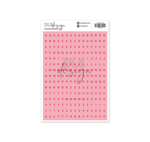 Alphabet Stickers Coco Hot Pink