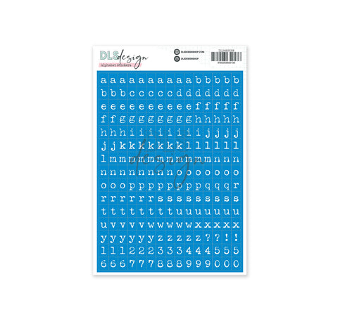 Alphabet Stickers Sally Azure Midnight