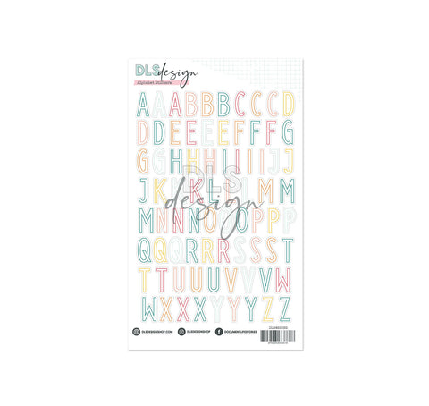 Contour Alphabet Stickers Roxy