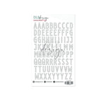 Contour Alphabet Stickers Roxy Dark Grey