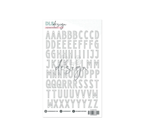 Contour Alphabet Stickers Roxy Dark Grey