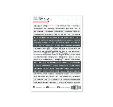 Word Stickers New Resolutions