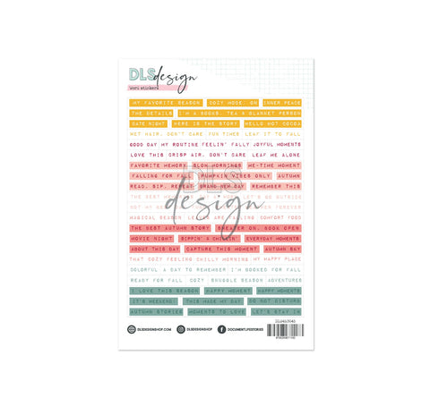 Word Stickers Seventeen Fall Adventures - Main Kit