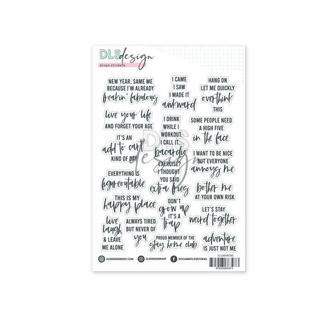 Contour Word Stickers Reality Check