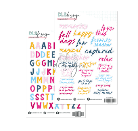 Contour Alphabet & Word Stickers Sixteen Golden Days - XL Kit