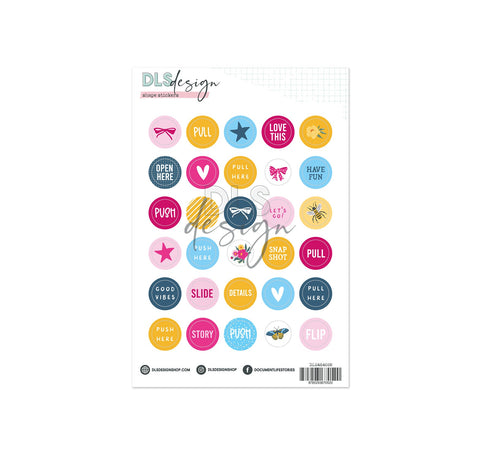 Journaling Stickers Circles Sixteen Golden Days