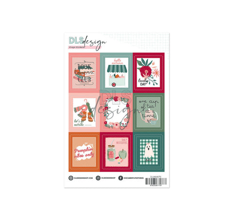 Postage Stamp Shape Stickers Eighteen Pages of Time