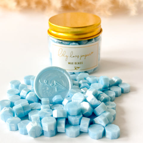 Wax Beads Powder Blue - Pearlescent