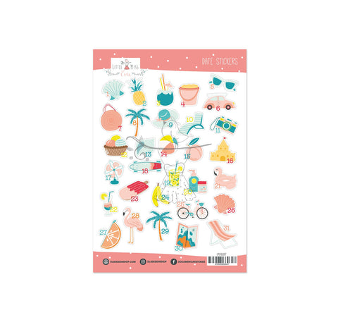 Date Stickers Summer Stories Shapes