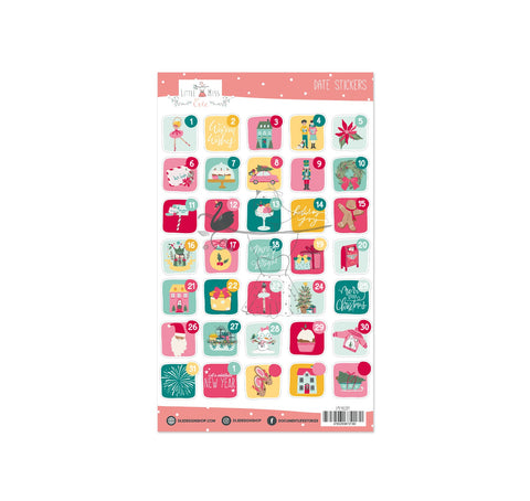 Date Stickers December Stories Shapes