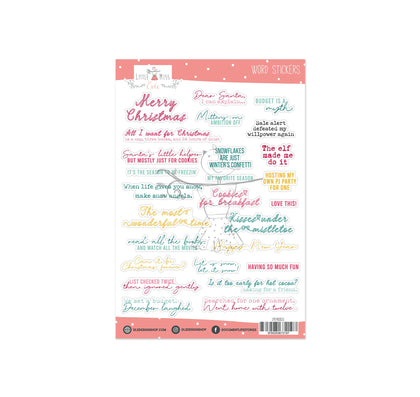 Contour Word Stickers December Stories