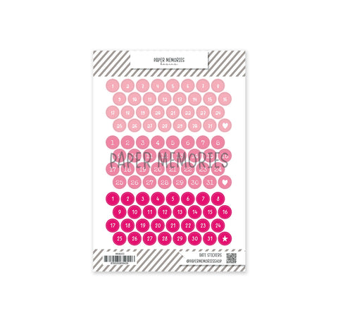 Date Stickers Candy Cane Trio