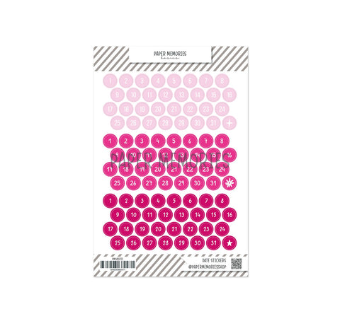 Date Stickers Peony