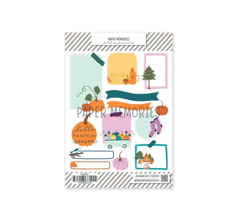 Journaling Shape Stickers Fall Memories