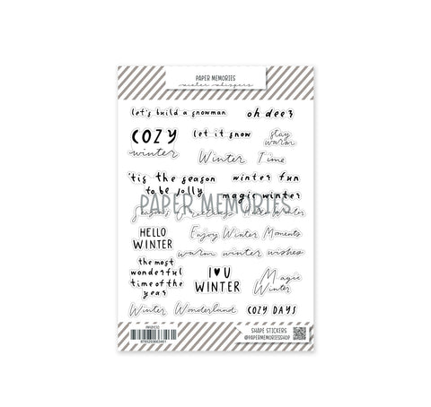 Contour Word Stickers Winter Whispers