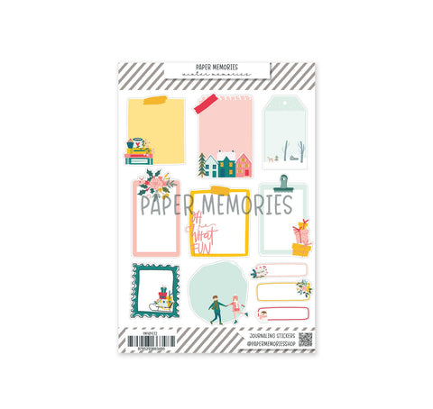 Journaling Shape Stickers Winter Memories