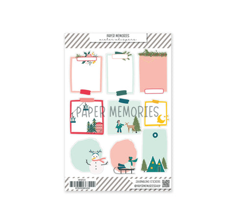 Journaling Shape Stickers Winter Whispers