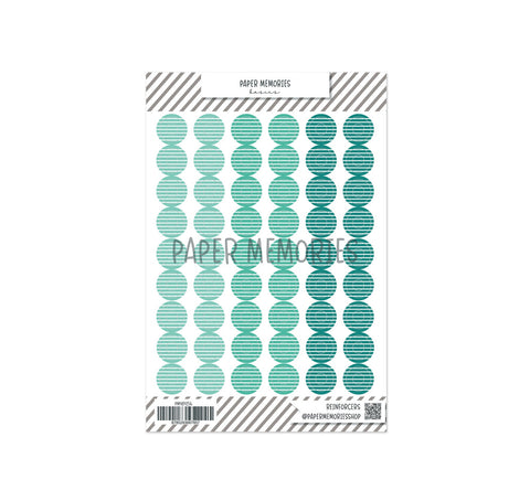 Vinyl Reinforcers Peacock Trio Stripes