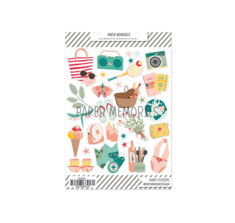 Shape Stickers Summer Memories