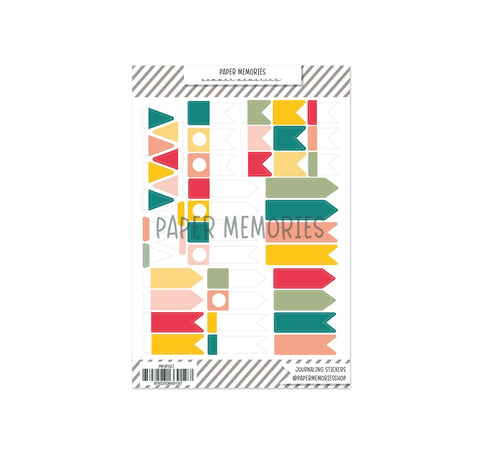 Journaling Stickers Summer Memories Flags & Banners