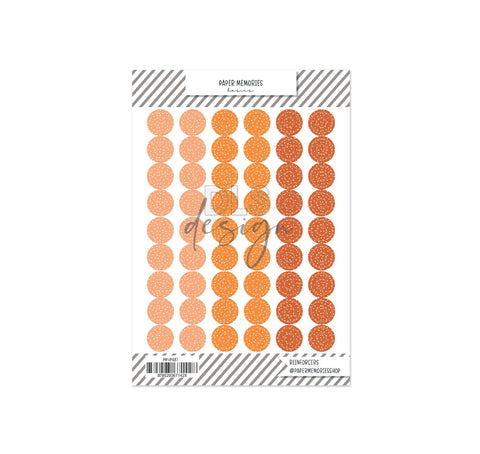 Vinyl Reinforcers Papaya Trio Dots