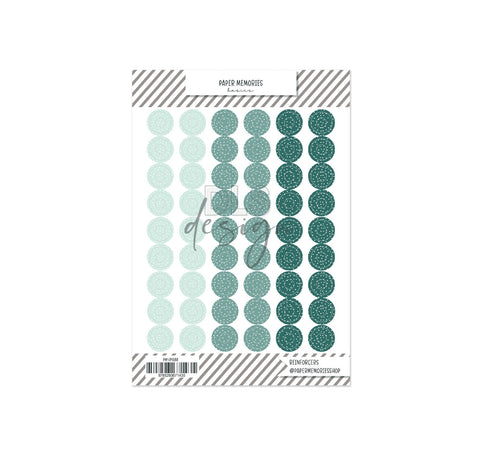 Vinyl Reinforcers Seafoam Trio Dots