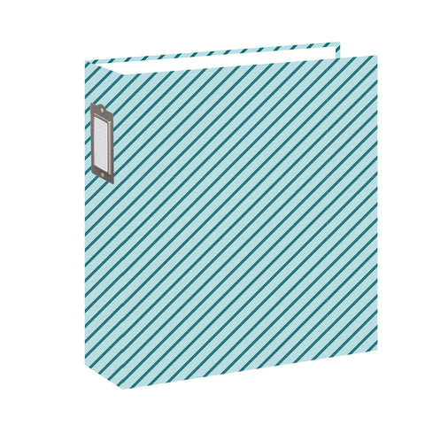 Chipboard album 6x8 Wide Spine Denim Stripes [pre -order]