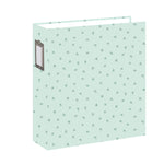 Chipboard album 6x8 Wide Spine Seafoam Stars