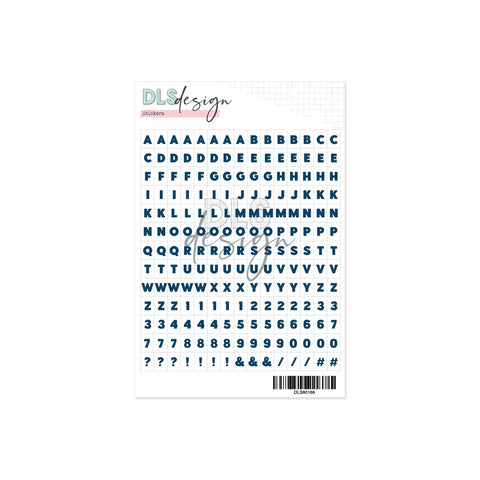 Alphabet Stickers Hudson Navy