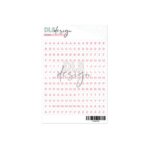 Alphabet Stickers Justin Pink