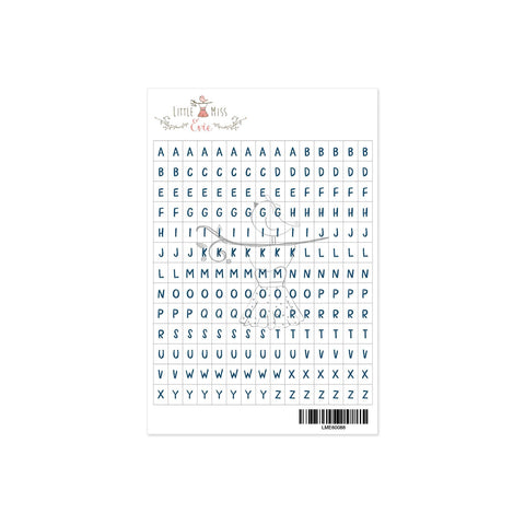 Alphabet Stickers Luna Navy