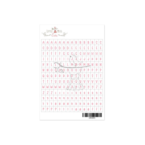 Alphabet Stickers Maggie Pink