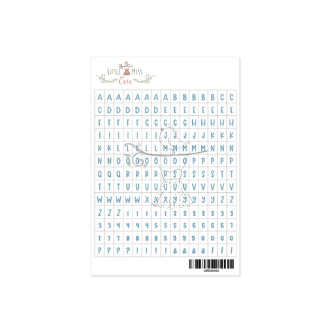 Alphabet Stickers Maggie Powder Blue