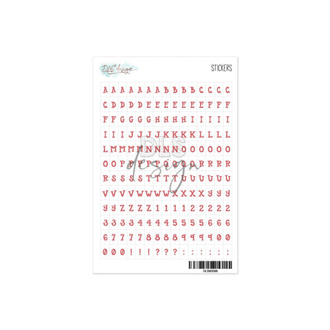 Alphabet Stickers Magical Red