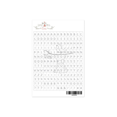 Alphabet Stickers Mason Grey