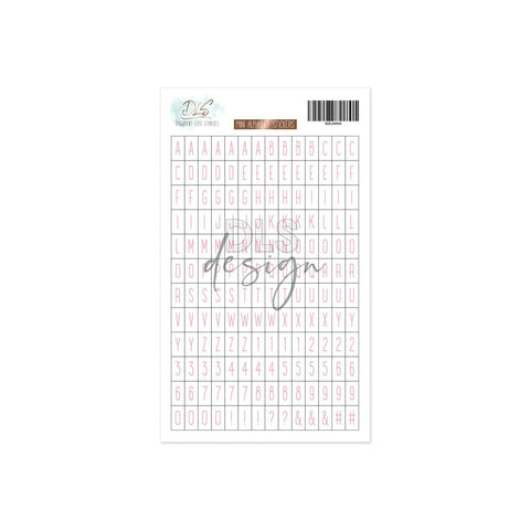 Alphabet Stickers Maxwell Pink